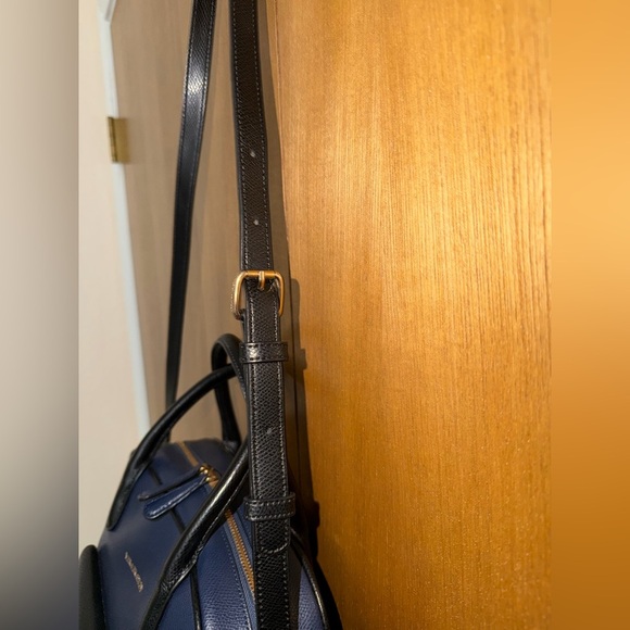 Vera Bradley Leather Satchel Crossbody – Navy & Black - Picture 9 of 16